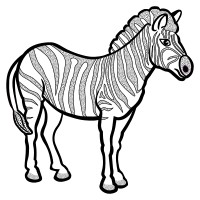 zebra - lineart