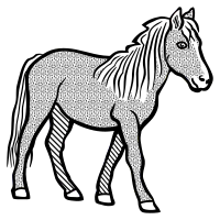 horse - lineart