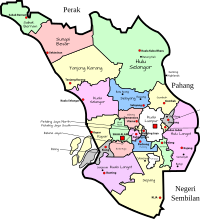 Parliamentary map of Selangor, Malaysia