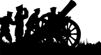Soldiers With Canon Silhouette