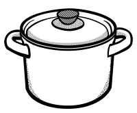 cooking pot - lineart