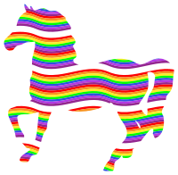 Colorful Rainbow Horse