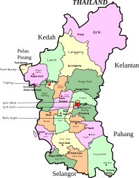 Parliamentary map of Perak, Malaysia