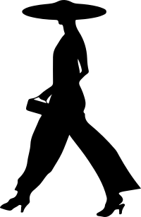 Woman Walking Silhouette