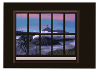 Window with mountain-view