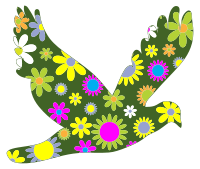 Retro Floral Bird
