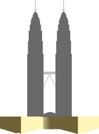 Petronas Twin Towers (silhouette)