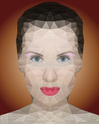 Low Poly Female Portrait 2