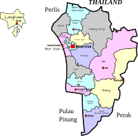 Parliamentary map of Kedah, Malaysia