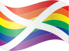 Waving Rainbow Saltire