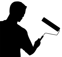 Man Painting Silhouette