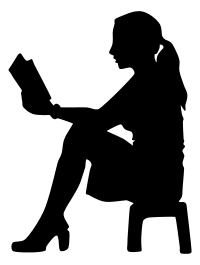 Woman Reading SIlhouette