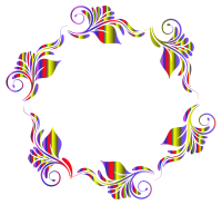 Colorful Flowers Pattern In A Circle