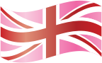 Waving Pink Union Flag