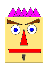 Shape Face Man Vectorized