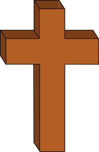 Christian Cross outlined