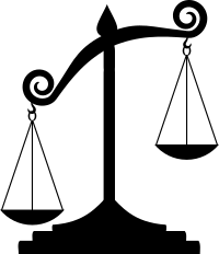 Unbalanced Scale Silhouette