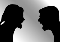 Man Woman Arguing Silhouette