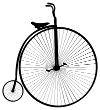 Penny Farthing (Large Small Wheels) Bicycle Silhouette