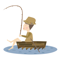 Cartoon Fisherman