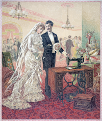 Vintage Bride And Groom Illustration