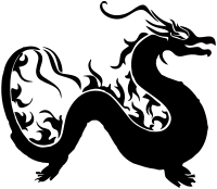 Asian Dragon Silhouette