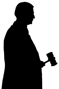 Judge With Gavel Silhouette