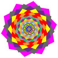 Colorful Rosette