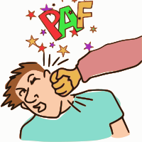 Man being knocked out