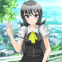 Anime Girl With City Backdrop