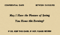 Confidential Card - Between Ourselves