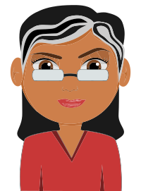 Cartoon Woman With Glasses
