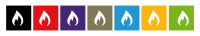 Multicolored Fire Icons
