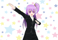 Blue Haired Anime Girl With Stars Background