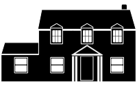 Black And White House