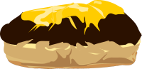 Chocolate custard bun 