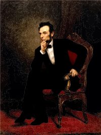 Abraham Lincoln Oil Painting 1869 Restored