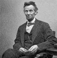 Smiling Abraham Lincoln