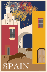 Vintage Travel Poster Spain