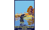 Vintage Travel Poster Fontainebleau Paris France