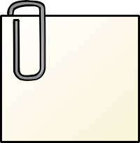 Note with paperclip