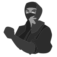 Blue Eyed Ninja (Grayscale)