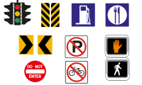Road Signs Icon Set