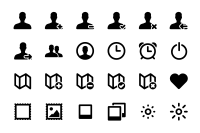 Simple Black Icon Set