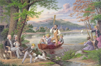 Vintage Family Life Painting