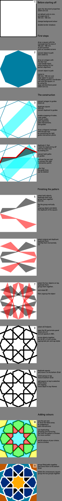 Islamic pattern tile tutorial