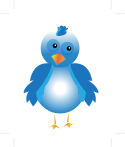 Blue bird cartoon style