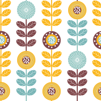 Seamless Colorful Floral Pattern Background