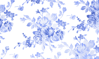 Blue Floral Watercolor Background