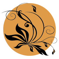 Black Floral Symbol